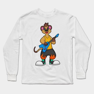 Meerkat as Musician with Guitar Long Sleeve T-Shirt